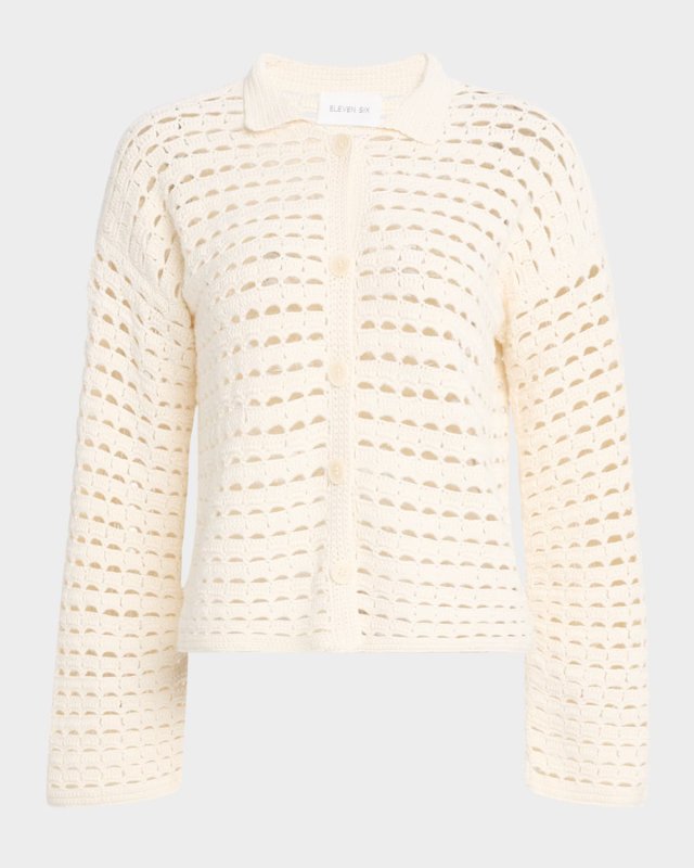 Ada Button-Down Crochet Shirt